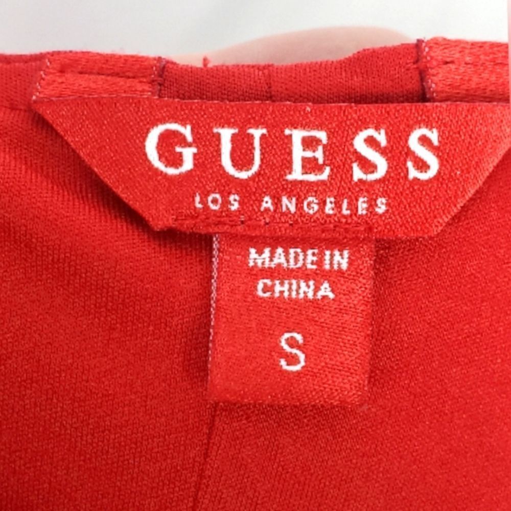 GUESS Red Ruched Dress - Picture 8 of 8
